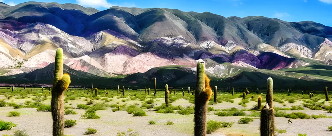 Montanhas multicoloridas do norte argentino