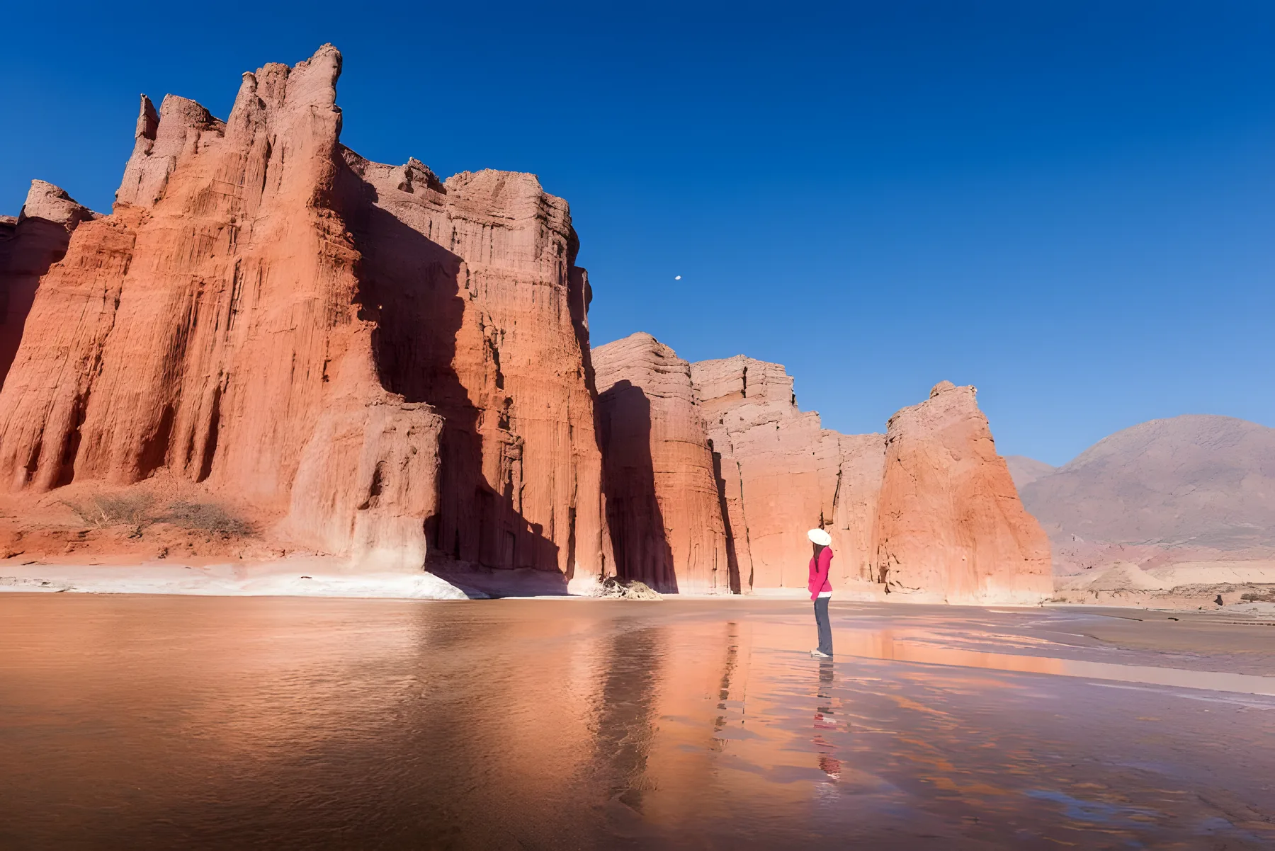 Los Castillos, paredões de arenito vermelho na Quebrada de las Conchas